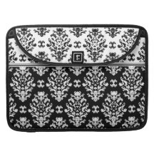 Schwarzweiss-Damast-MacBook Pro-Hülse Sleeve Für MacBook Pro