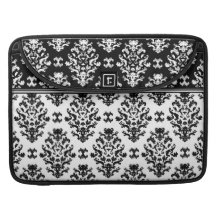 Schwarzweiss-Damast-MacBook Pro-Hülse MacBook Pro Sleeve
