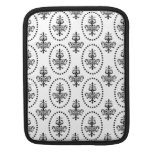 Schwarzweiss-Damastleuchter-Tapetenhülse iPad Sleeves