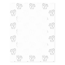 Schwarzweiss-Elefant-Muster Postkarte