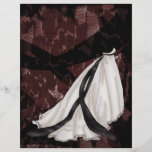 Schwarzweiss-Hochzeits-Kleid Bedruckte Flyer