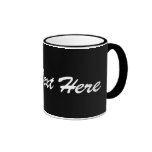 Schwarzweiss Ihre Text-Becher-Schablone Tee Haferl