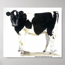 Schwarzweiss-Kuhplakat