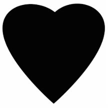 Schwarzweiss-Liebe-Herz-Entwurf Photoausschnitte