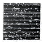Schwarzweiss-Musiknoten Fliese
