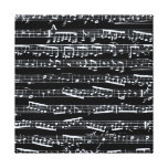 Schwarzweiss-Musiknoten Gespannter Galerie Druck