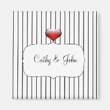 Schwarzweiss-Save the Date Magnet Magnete