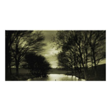 Schwarzweiss-Teich Photokartenvorlagen
