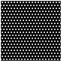 Schwarzweiss-Tupfen-Muster. Spotty. Foto Skulptur