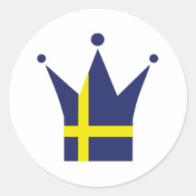 Schweden-Flagge Runde Aufkleber