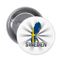 Schweden-Flaggen-Karte 2,0 Button