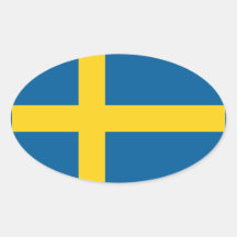 Schweden Ovale Aufkleber