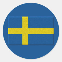 Schwedische Flagge Runder Aufkleber
