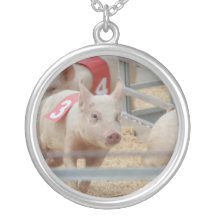Schwein, das rosa Ferkel Nr. drei läuft Schmuck
