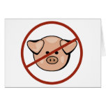 Schwein-Grippe/Schweinefleisch Grußkarten