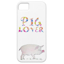 Schwein-Liebhaberillustration Etui Fürs iPhone 5