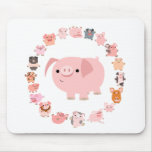 Schwein-Mandala mousepad