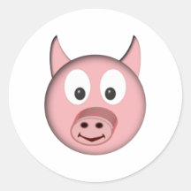 Schwein pig runde sticker