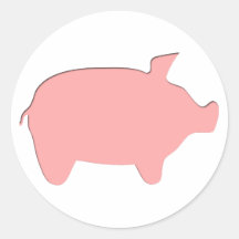 Schwein pig runder aufkleber