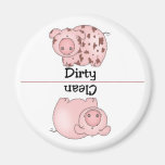 Schwein-sauberer schmutziger Spülmaschinen-Magnet Magnete