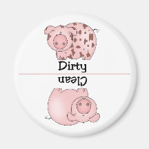 Schwein-sauberer schmutziger Spülmaschinen-Magnet Magnete