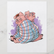 Schweine in einem umfassenden Flyer