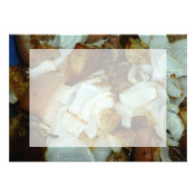 Schweinefleisch-Picknick mit Kartoffeln und Zwiebe Einladungen