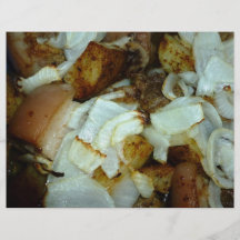 Schweinefleisch-Picknick mit Kartoffeln und Zwiebe Individuelle Flyer