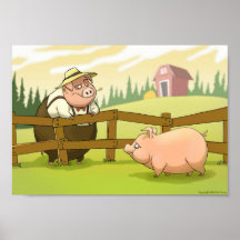 Schweinezuchtbetrieb Plakatdruck