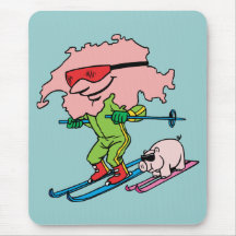 Schweizer Ski-Vintage Reise-Andenken der Schweiz Mauspads