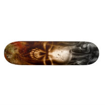 Schwelender Schädel KRW Skateboardbrett