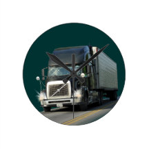 Schwere Transport-Schwarz-Fracht-LKW-Kunst-Wanduhr