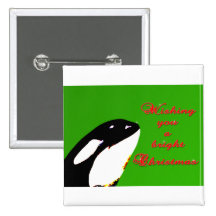 Schwertwal-Weihnachtshopfen zum Feiertag Anstecknadel