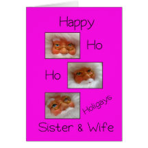 Schwester u. Ehefrau glückliche ho ho holigays hom