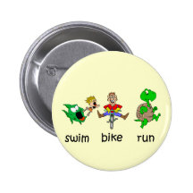 Schwimmen-Fahrrad-Lauf Anstecknadel