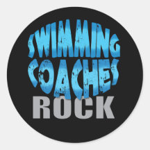 Schwimmen trainiert Geschenke Runde Sticker