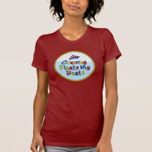 Schwimmt mein Damen-zierliches T-Shirt des Boots-3