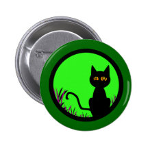 Schwindlige Mond-Katze Anstecknadelbuttons
