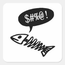 Schwörende Fische - lustige tote Fische Aufkleber