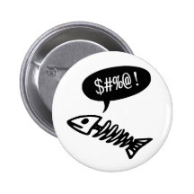 Schwörende Fische - lustige tote Fische Buttons