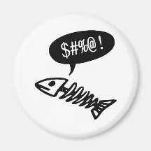 Schwörende Fische - lustige tote Fische Magnets
