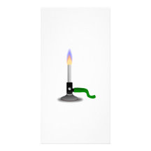 Science and Chemistry Bunsen Burner Customized Photo Card