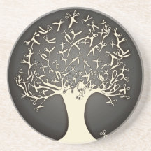 scissor tree drink coasters