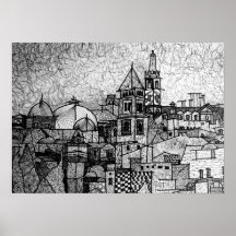 Scketch Jerusalem Posterdrucke