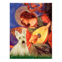 Scottish Terrier (W5) - Mandolinen-Engel Postkarte