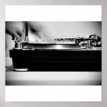 Scratchin auf der Turntable Poster