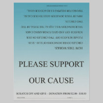 ScratchOffGive aquamarine grundlegende beschaffenb flyer