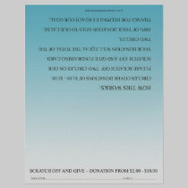 ScratchOffGive aquamarine kundenspezifische bescha flyer