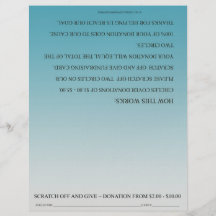 ScratchOffGive aquamarine kundenspezifische bescha Flyer