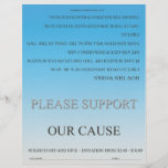 ScratchOffGive blaue grundlegende beschaffenbrosch Individuelle Flyer
